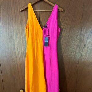 Mixed by Nasrin Color Block Linen Jumpsuit